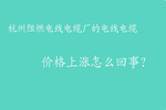 杭州阻燃電線電纜廠的電線電纜價格上漲怎么回事？